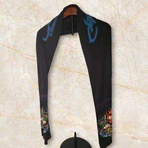 Ed Hardy By Christian Audigier "Love Kills Slowly" Black Scarf Y2K